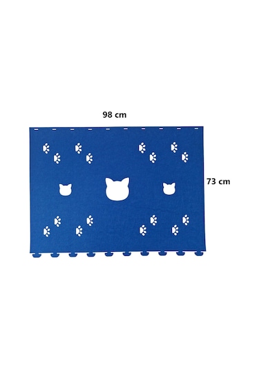 Kedi Oyuncağı Tüneli 1. Kalite 3mm Keçeden Geçmeli Kedi Ve Pati Figürlü 9 Renk A9