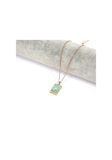 Çelik Kolye Akrep Burcu Renkli Tarot Model - K-138 Altın