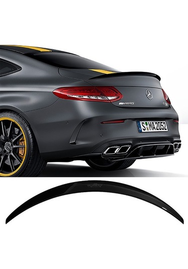 Mercedes C W205 Coupe Bagaj Üstü Spoiler Parlak Siyah Spoyler Plastik İthal 2014-2019