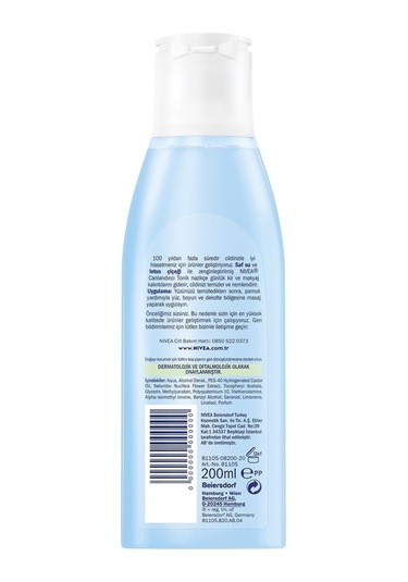 Nivea Tonik Canlandırıcı Normal Ciltler Lotus Çiçeği 200 Ml 2 Adet