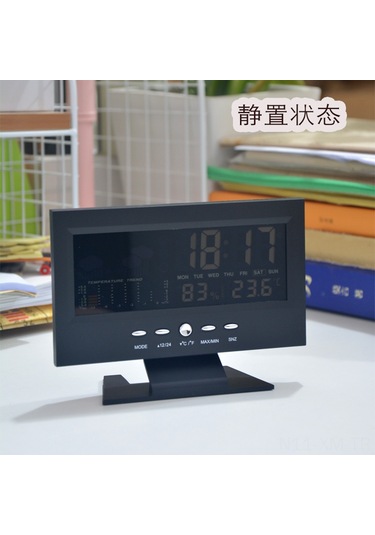 Ximistore9 Ev İçin Usb Siyah Hava Durumu Saati - Renkli Ekranlı 8082t, Sesli Kontrol, Sicaklık/nem Ölçer Ve Alarm Fonksiyonu Siyah