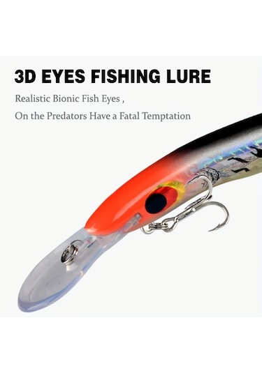 Fochsia 10lu 6.3 İnç 26gr Derin Dalış Yemliği Sert Sap Sallama Oltası Kaliteli Kancalı Av Malzemesi