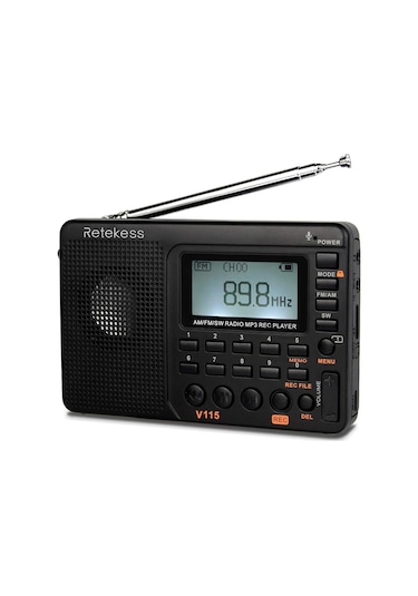 Retekess V115 Kısa Dalga Radyo Am Fm Radyo