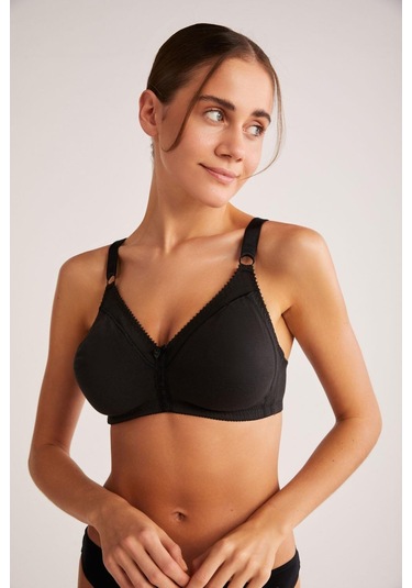 Kom Carol Siyah Toparlayıcı Pamuklu Sütyen 001
