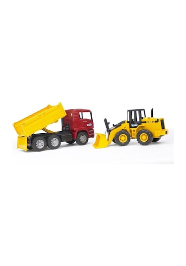 Bruder Oyuncak Man Damperli Kamyon ve Fr 130 Kepçe Br02752