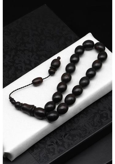 Maskot Efe Abanoz Ağacı Tesbih 12 X 15 Mm Beyzi Kesim