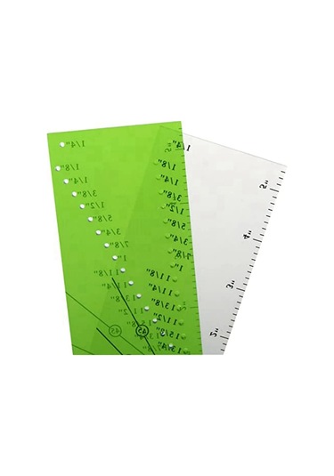 Yeşil Şeffaf-üst Dikiş Payı Cetveli Kapitone Kılavuzu Cetvel Dikiş Konumlandırma Cetveli Kılavuz Cetveli Dikiş Makinesi Delikli Dikiş Cetveli