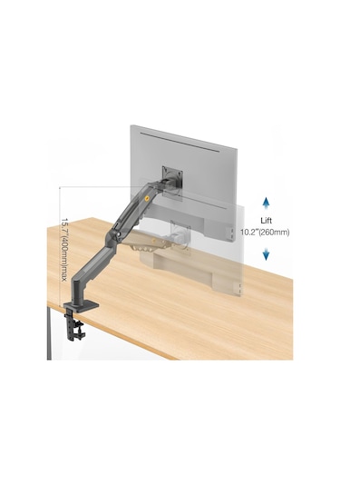 Nb North Bayou F80 17"-30" Amortisörlü 2-9 Kg Monitör Standı 2024 Gray Edition