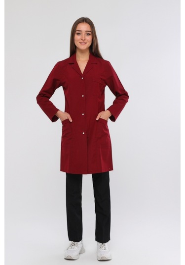 Uniprom Kadın İş Önlüğü Temizlik Görevlisi Hademe Aşçı Stajyer Bordo