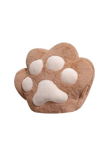 Suntek Kedi Pençesi Yastık Battaniye Sevimli  Koyu Kahverengi
