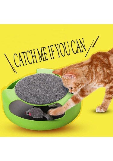 Sones Evcil Hayvan Malzemeleri Kedi Plastik Fareyi Yakala İnteraktif Döner Tabla Evcil Hayvan Oyuncakları