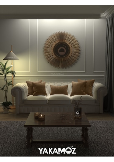 Br Yakamoz Kaju Rengi Kırlent , Yastık Kılıfı Kadife Görünümlü Velvet Touch Serisi Kaju Rengi