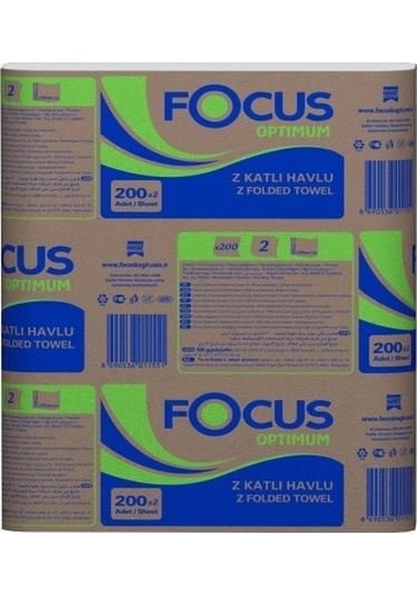 Focus Optimum 5050407 Z Katlamalı Dispenser Havlu 200'lü 12 Paket 20 x 24 CM