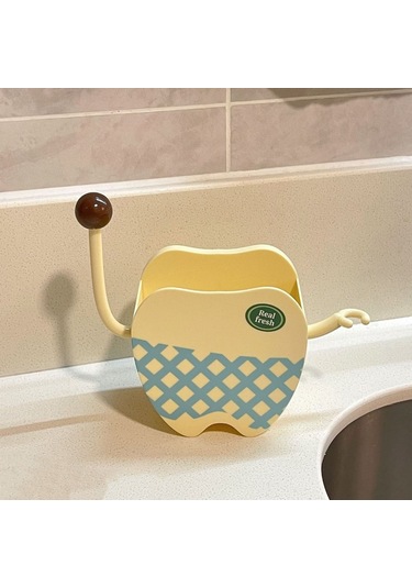 Elmpaly Yeşil Deliksiz Diş Fırçası Askısı - Banyo Tezgahı Veya Duvara Montaj Saklama Rafı Yeşil