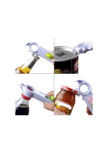 Soulader 7'li Kollu Pratik Konserve Açacağı Kavanoz Pense Kapak Sökme Aleti Seti Yeşil