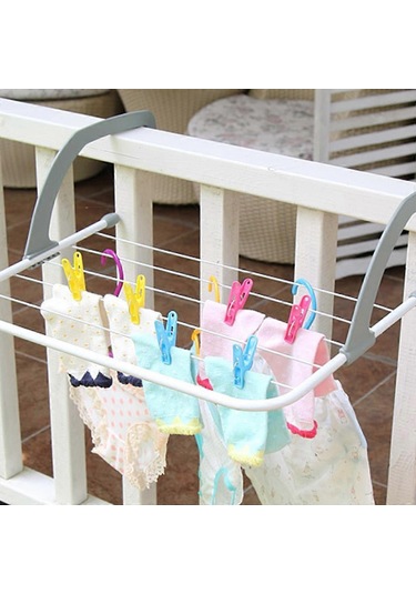 Ganzhoushop Çamaşır Odası/banyo Kulesi İçin Giysi Kurutma Askısı Kolay Kurulum Çok Katmanlı Yerden Tasarruf Sağlayan Düzenleyici Yardımcı Alançok Renkli Çok Renkli