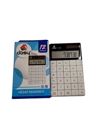 Dosy Hesap Makinesi Beyaz Orta Boy Ec 5b Çok Renkli