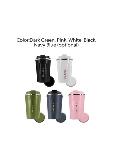 Ulzyvf 380ml Paslanmaz Çelik Termal Kahve Termosu - Sızdırmaz, Taşınabilir Seyahat Bardağı Mavi, Kahvaltılık İçin Uygun Mavi