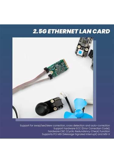 M.2 A+e Key 2.5g Ethernet Lan Kartı, Realtek 8125b Chip