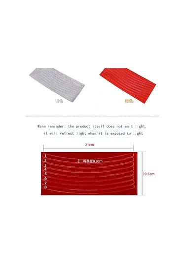 Mavi 1 Adet-bisiklet Etiket Bisiklet Gece Sürüş Lastiği Mtb Aksesuarları Renkli Işık Bisiklet Vücut Dekorasyon Çıkartmaları Aksesuarları Spor Çok Renkli