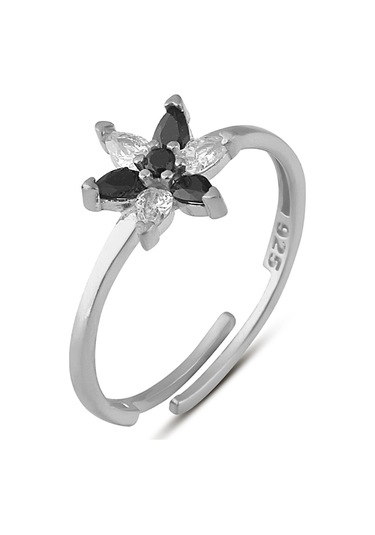 Zanaatsilver 925 Ayar Gümüş Rodyumlu Nilüfer Çiçeği Yüzük