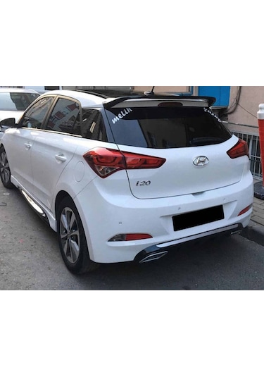 Hyundai İ20 Difüzör Parlak Siyah Egzoz Görünüm 2014 2015 2016 2017 2018 Arka-difizör-bodykit-ek