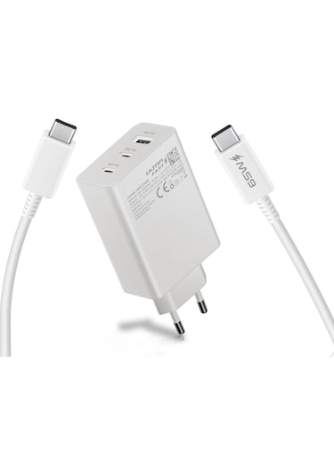 Zuidid CH65 65W 2 PD + 1 USB Çıkışlı Ultra Hızlı Şarj Cihazı + PD Kablo