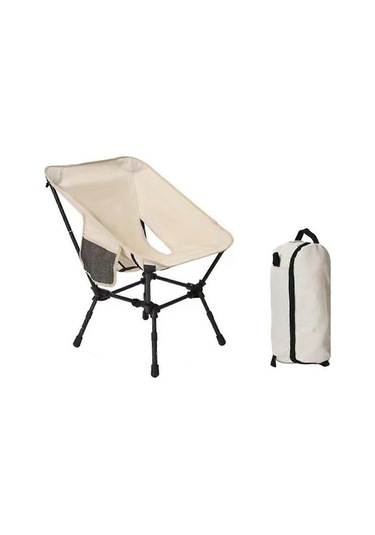 Bloomnest Yeni Tasarım Açık Hava Katlanır Kamp Sandalyesi - Krem Beyaz A748 Altın-siyah Altın - Siyah
