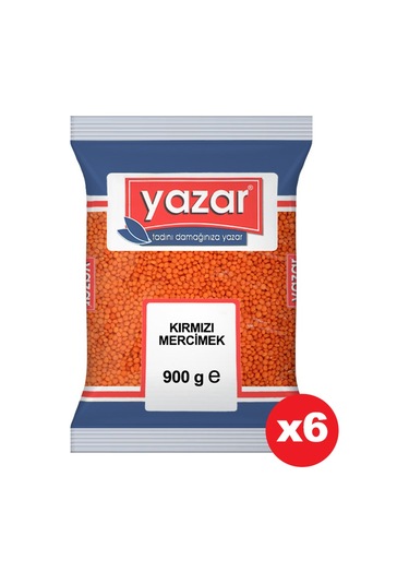 Yazar Kırmızı Mercimek 6 x 900 G