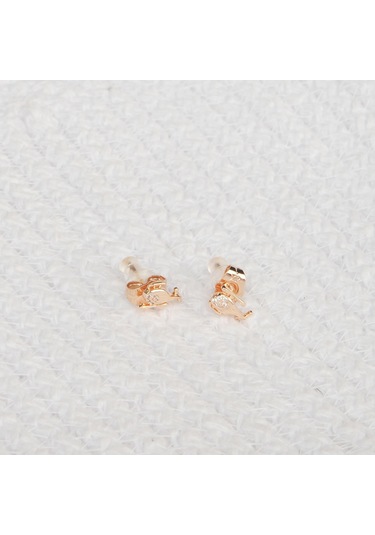 Lekka Design Kararmaz Çelik Lüks Kadın Mini Helikopter Küpe Altın