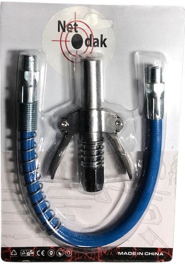 Çift Mandallı Hortumlu Gres Pompa Ucu Gres Tabanca Ucu Memesi Yağ Tabanca Ucu