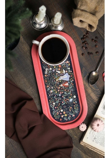 Fairytale Desenli Baton Metal Tepsi, 16 X 35 Cm