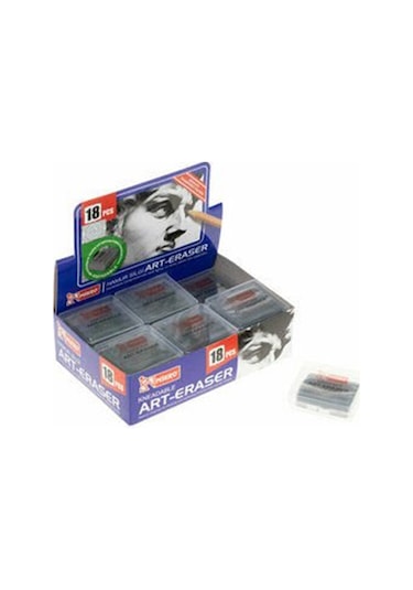 Mikro Hamur Silgi Gri Plastik Kutulu 18'li