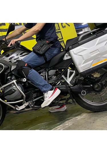 Ximistore9 Ayarlanabilir Motosiklet Dizlik Seti - L Boy, Siyah Oxford Kumaş