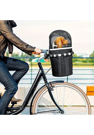 Brightnova Siyah Evcil Hayvan Bisiklet Sepeti Koruması Nefes Alabilir Emniyet Filesi