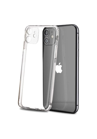 Apple Uyumlu iPhone 11 Pro Max Kamera Korumalı Şeffaf Silikon Kılıf