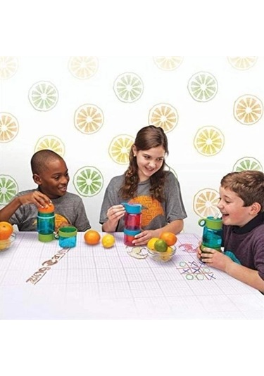 Narenciye Limon Sıkmalı Pratik Detoks Toksin Atıcı Su Matarası Spor Şişesi 5365 Çok Renkli