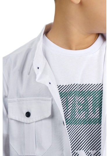 Gömlek , Pantolon , T-shirt 3parça Erkek Çocuk Takım Mnk1754 001