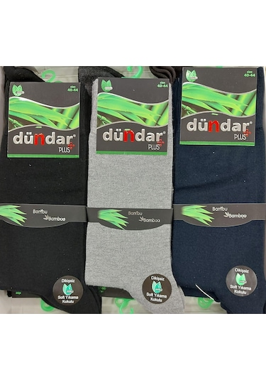 Dündar Plus 5602 Erkek Bambu Likralı Çorap 12 Adet 001