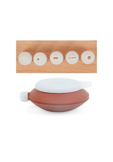 5 Adet Silikon Hamur Sıkma Torbası Yeniden Kullanılabilir Krema Ekstrüderi 5 Dekoratif Uç İle Diğer