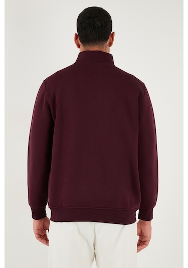 Buratti Pamuklu Regular Fit Dik Yaka 2'Li Paket Erkek Sweat 59052592S2 Vişne-Vişne