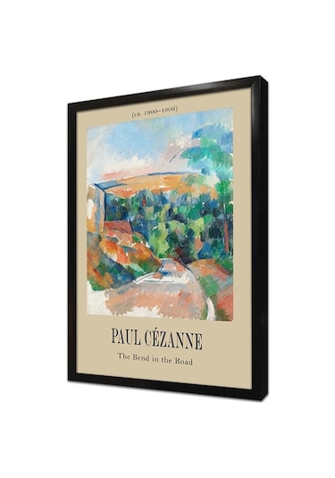 Paul Cezzane Eserleri Üçlü Çerçeveli Mdf Tablo Seti-174298