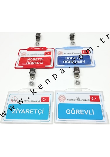Nöbetçi Öğretmen Kartı Klipsli Pvc Sert Plastik