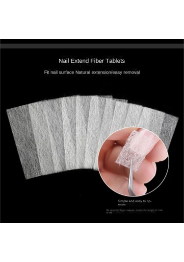 Skycity Tırnak Uzatma Ve Onarım İçin İpek Cam Elyafı - 10 Adet 4x8 Cm