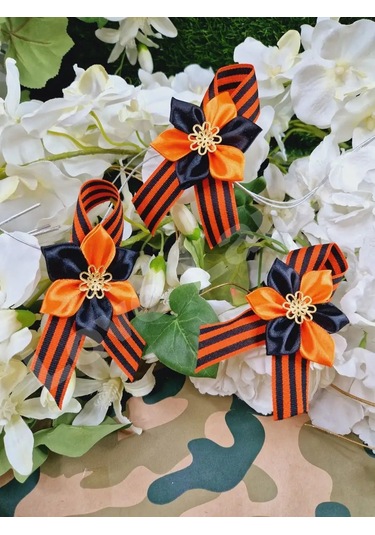 Love Land 9 Mayıs İçin Saint George Şeridi Broş 3 Adet 150559078 Turuncu