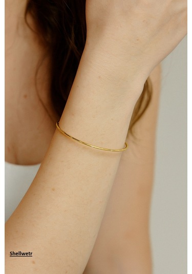 Lisa 3 Adet 14k Altın Kaplama Kadın Bilezik Gül Altın Renk Kadın Ajda Bilezik Çok Renkli