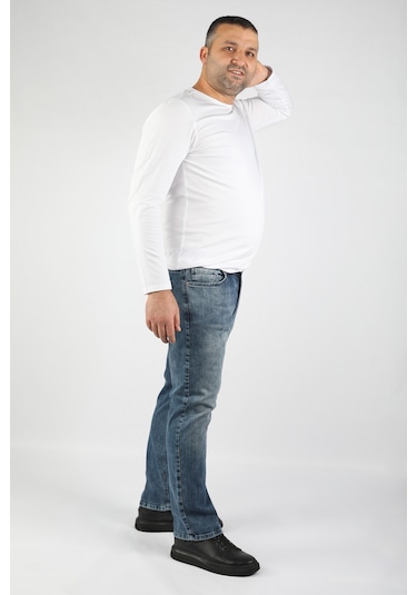 Erkek Büyük Beden Pantolon Yprtmavi Çok Renkli