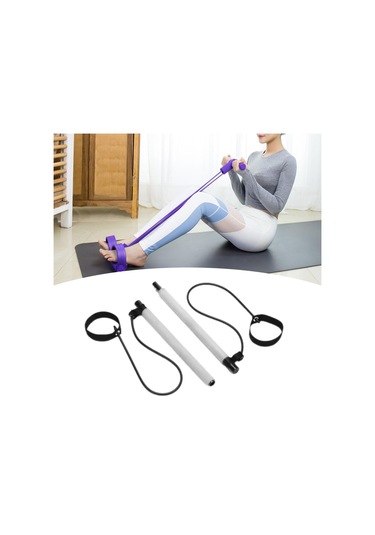 Suntek 2 Bölüm Pilates Bar Egzersiz Çubuğu Güç Beyaz Beyaz