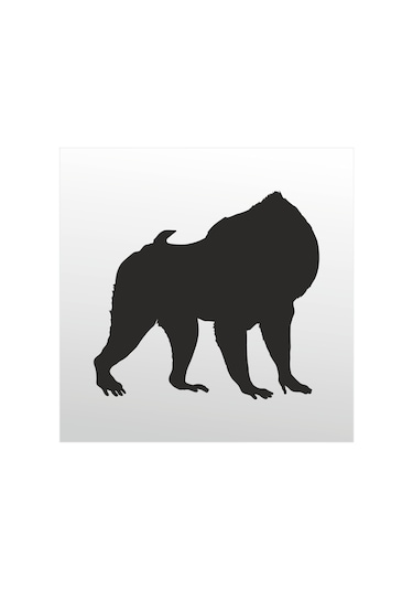 Folyo Sticker Orangutan 60cm Uzunluk Siyah