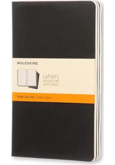 Moleskine Çizgili Cahier Not Defteri 3 Lü Set L Boy Siyah